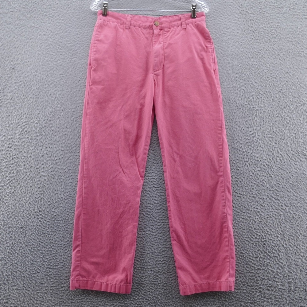 Vineyard Vines Mens Pink Cotton Chino Pants 30x32 Straight Leg Preppy Classic